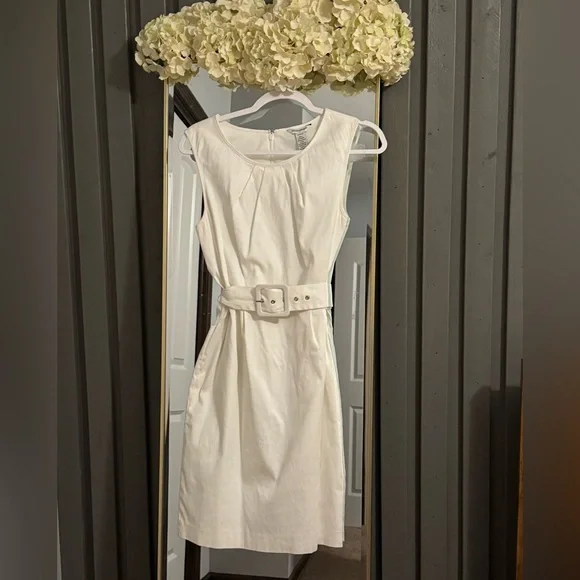 banana republic white mini dress NWT Banana Republic DIORA MINI DRESS, WHITE SIZE M #633395 X0715H